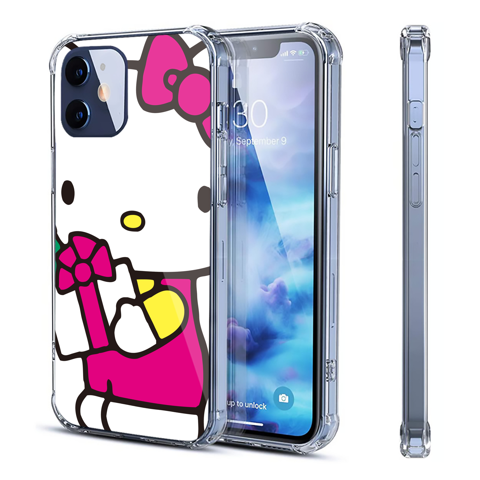 （画像用） Hello Kitty ハローキティ 【iPhone 12シリーズ対応】透明スマホケース（クリアソフトケース）